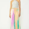 Rainbow Painterly Wide Leg Pants
