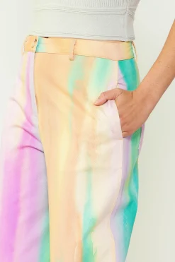Rainbow Painterly Wide Leg Pants