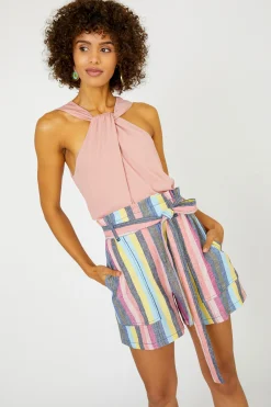Rainbow Striped Shorts