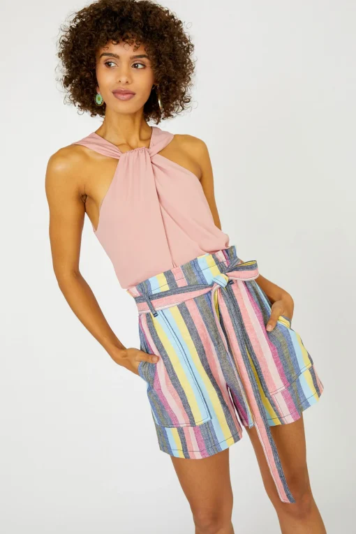 Rainbow Striped Shorts
