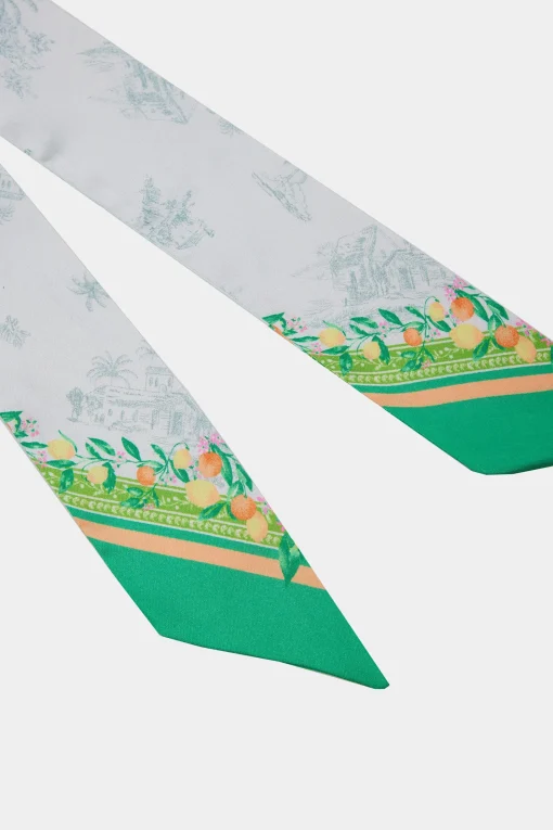 Recycled Signature Print Twilly Scarf