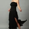 Ribbed Waist Midi Skirt