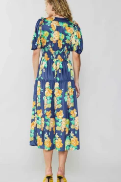 Rose Motif Maxi Dress