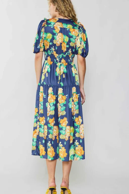 Rose Motif Maxi Dress