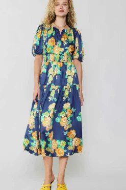 Rose Motif Maxi Dress