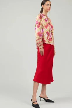 Rosette Patterned Blouse