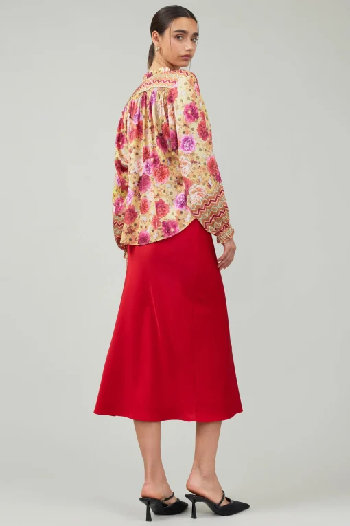 Rosette Patterned Blouse