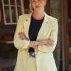 Ruched Sleeve Blazer