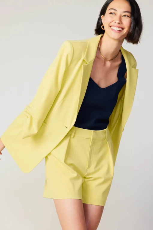 Ruched Sleeve Blazer