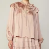 Ruffle Cape Blouse