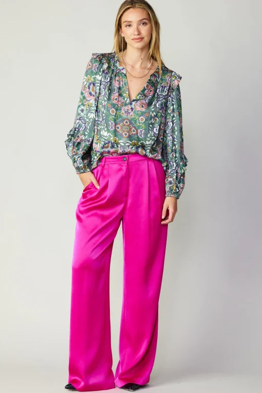 Ruffle Trim Blouse