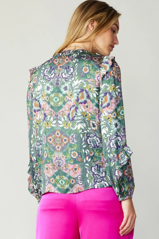 Ruffle Trim Blouse