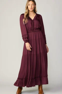 Ruffle Trim Maxi Dress