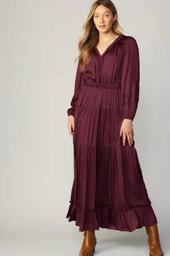 Ruffle Trim Maxi Dress