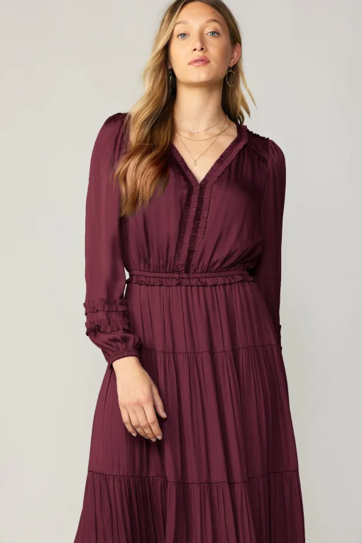 Ruffle Trim Maxi Dress