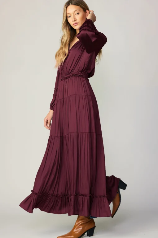 Ruffle Trim Maxi Dress