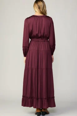 Ruffle Trim Maxi Dress