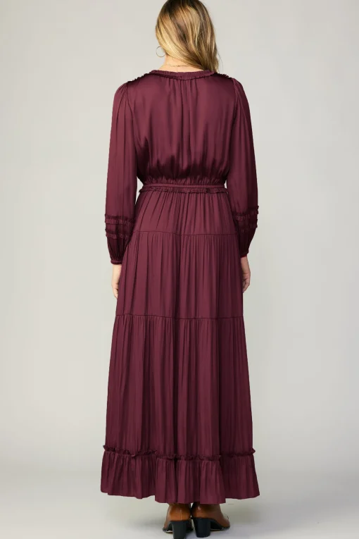 Ruffle Trim Maxi Dress