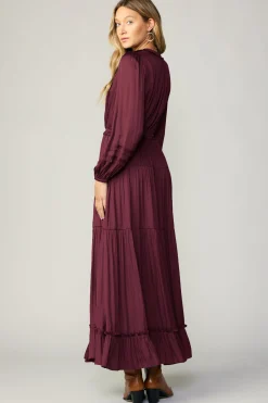 Ruffle Trim Maxi Dress