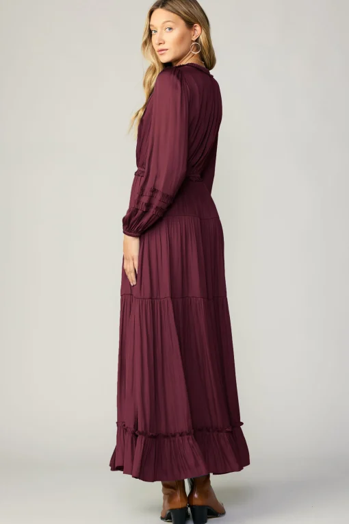 Ruffle Trim Maxi Dress