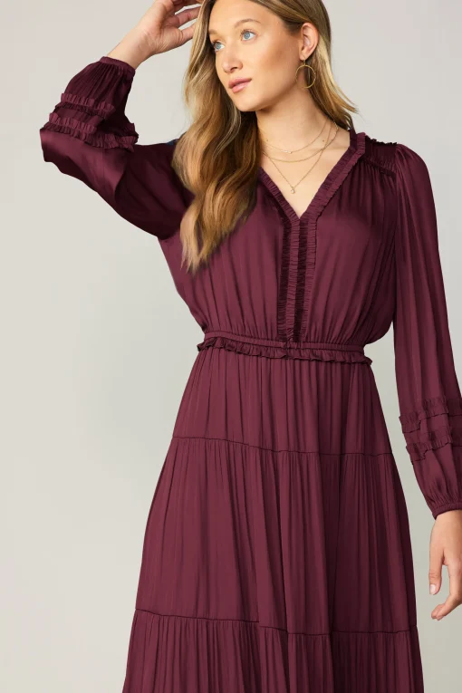 Ruffle Trim Maxi Dress
