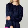 Ruffled Crewneck Blouse