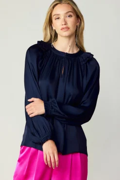Ruffled Crewneck Blouse