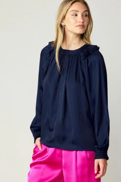 Ruffled Crewneck Blouse