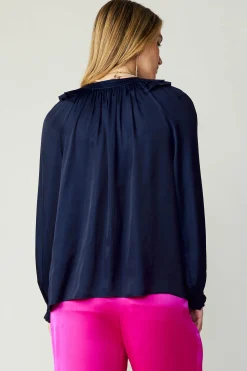 Ruffled Crewneck Blouse