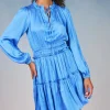 Ruffled Neck Mini Dress