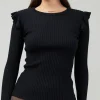 Ruffled Shoulder Top