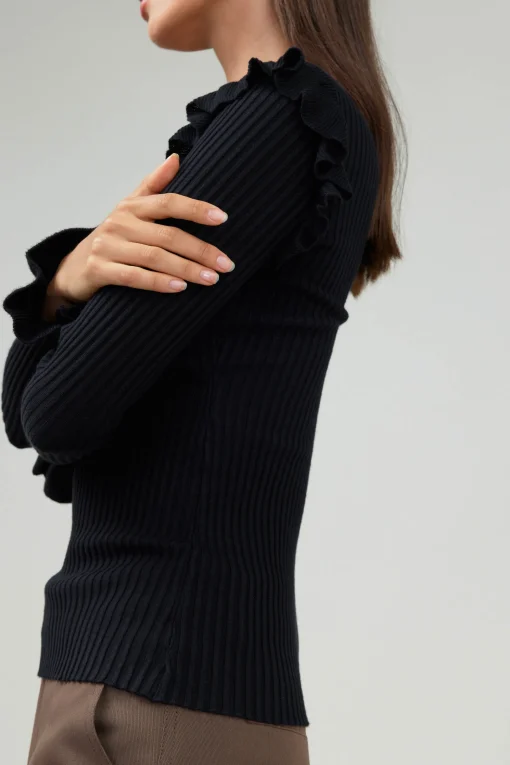 Ruffled Shoulder Top