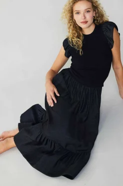 Ruffled Sleeve Sweater Dress