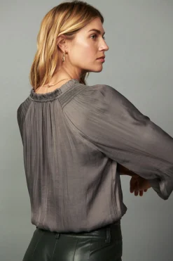 Ruffled Surplice Blouse