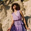 Ruffled Surplice Mini Dress