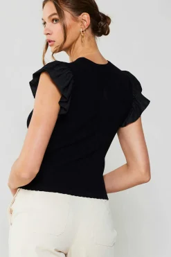 Ruffled Sweater Knit Tank