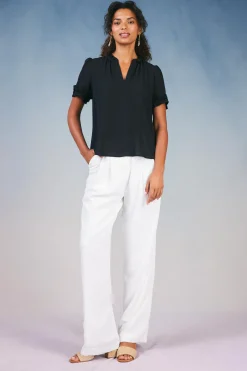 Ruffled Trim Blouse