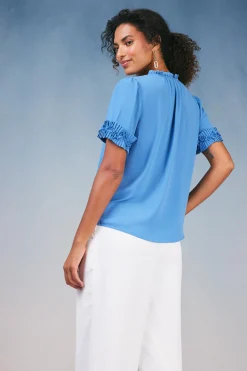 Ruffled Trim Blouse