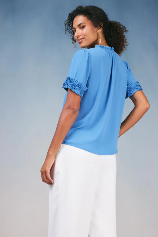 Ruffled Trim Blouse