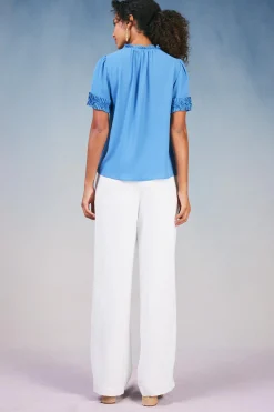 Ruffled Trim Blouse