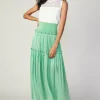 Satin Weave Maxi Skirt