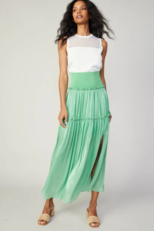 Satin Weave Maxi Skirt