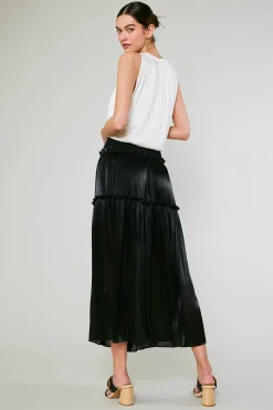 Satin Weave Maxi Skirt