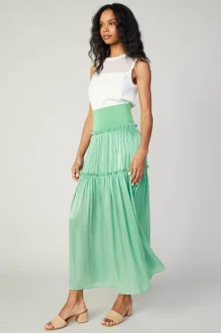 Satin Weave Maxi Skirt