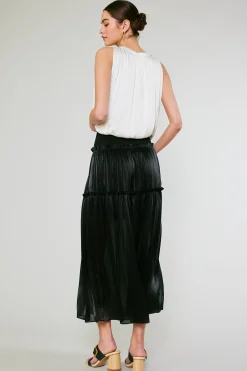 Satin Weave Maxi Skirt