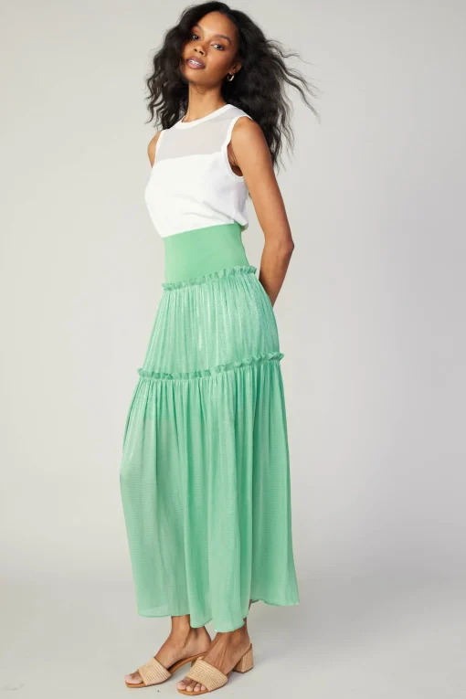 Satin Weave Maxi Skirt