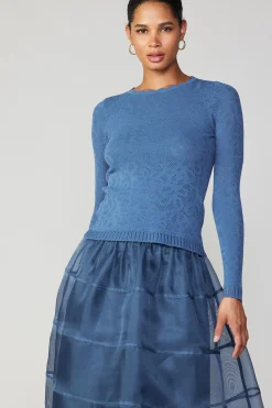 Scalloped Knit Top