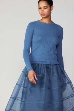 Scalloped Knit Top