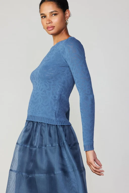 Scalloped Knit Top
