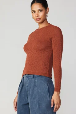 Scalloped Knit Top